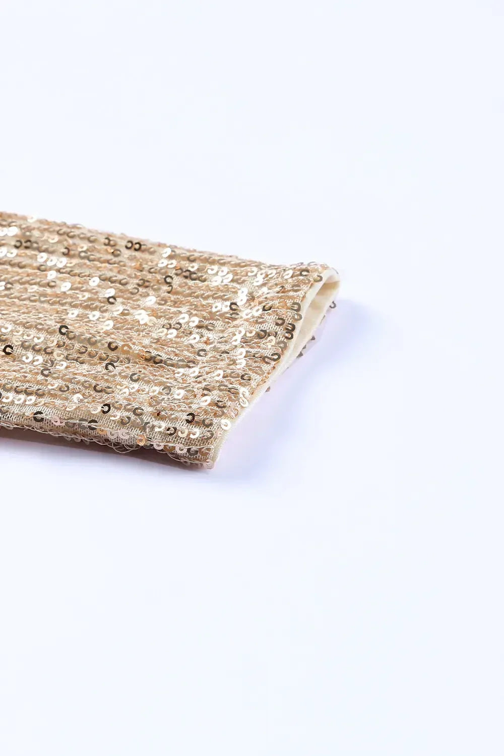 Sequin Knot Round Neck Long Sleeve Mini Dress - DAVERRI FASHIONS