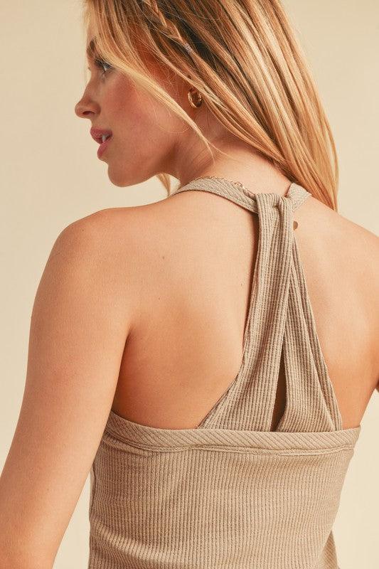 Aemi + Co Scoop Neck Ribbed Tank | Daverri Fashions