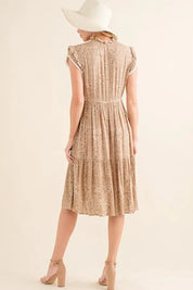 And The Why Boho Printed Tiered Dress | Knee Length Dresses Daverri Fashions