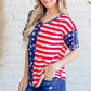 And The Why American Flag Short Sleeve Top - DAVERRI FASHIONS