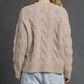 Umgee Cable Knit Cozy Sweater - DAVERRI FASHIONS