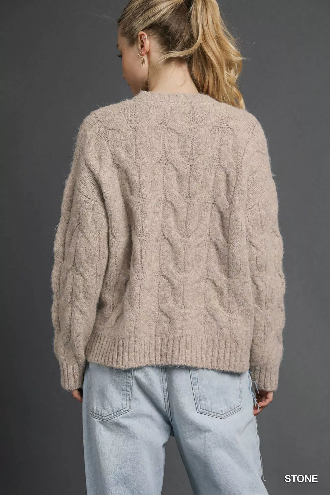 Umgee Cable Knit Cozy Sweater | Sweaters Daverri Fashions