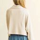 Davi & Dani Drawstring Hem Half Zip Raglan Sleeve Sweatshirt Sweatshirts