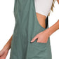 Zenana Woven Knot Strap Overalls Overalls