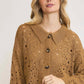 Umgee Crochet Button Down Knit Cardigan Cardigans