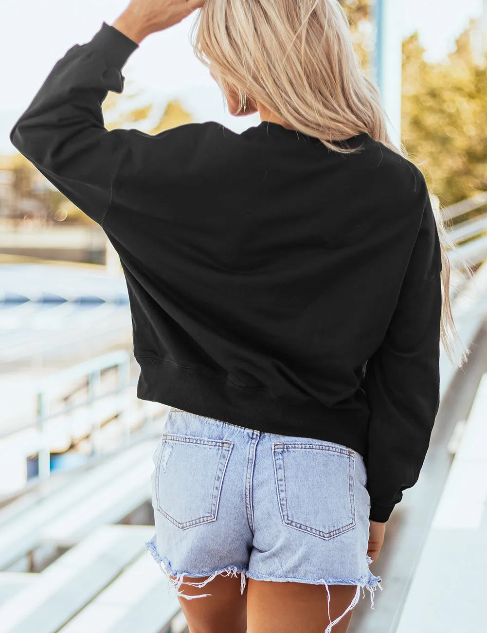 GAME DAY Round Neck Long Sleeve Sweatshirt | Sweatshirts Daverri Fashions