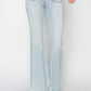 High Rise Front Patch Pocket Flare Jeans Jeans