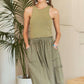 ADORA Drawstring Sleeveless Washed Dress
