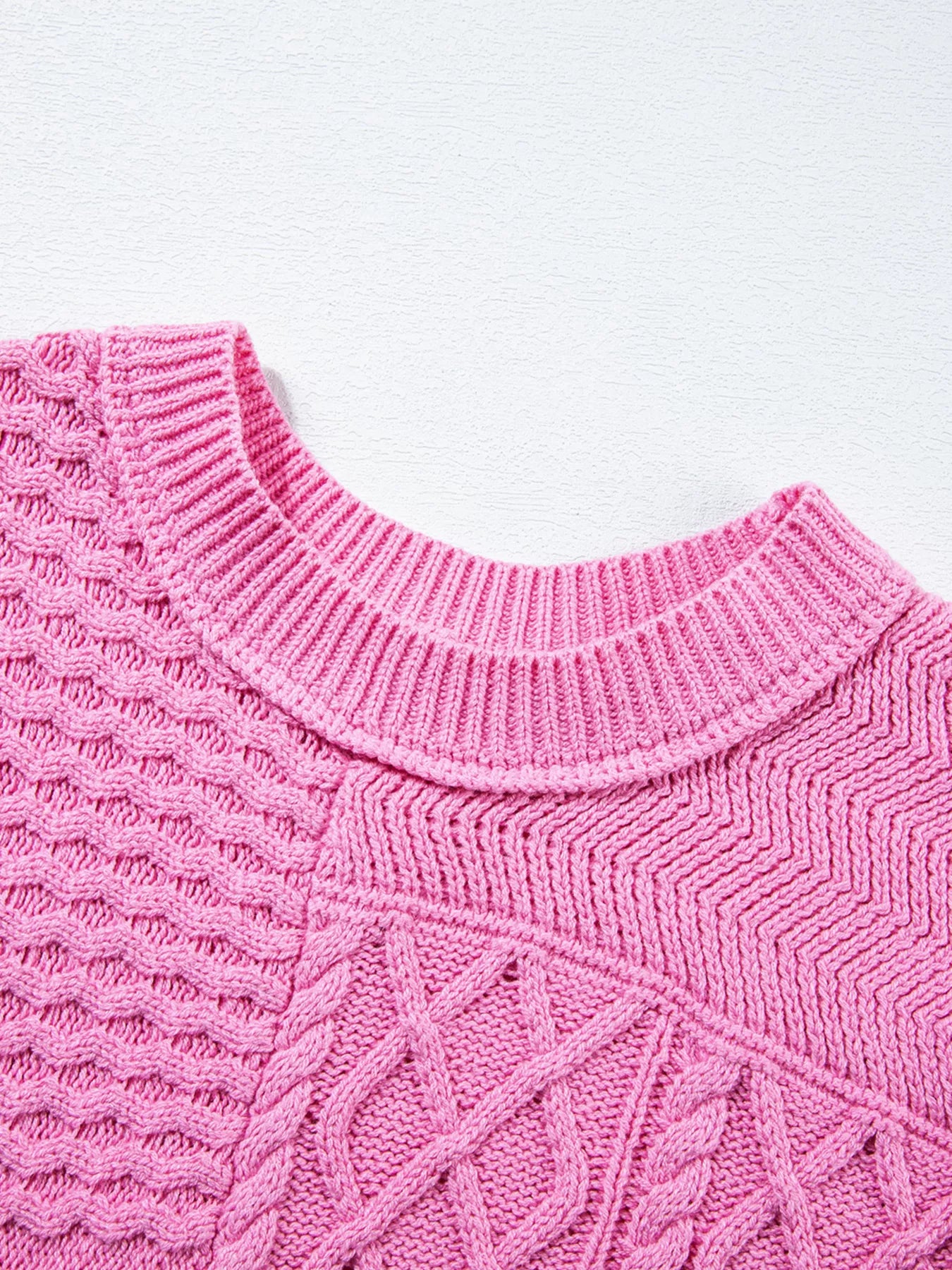Cable Knit Dolman Sweater Vest | Sweater Vests Daverri Fashions