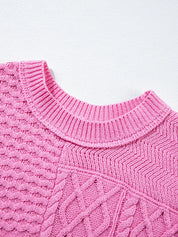 Cable Knit Dolman Sweater Vest | Sweater Vests Daverri Fashions