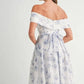 MABLE Floral Printed Off Shoulder Maxi Dress