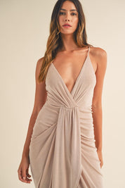 Mable Draped Detail Cami Midi Dress | Daverri Fashions