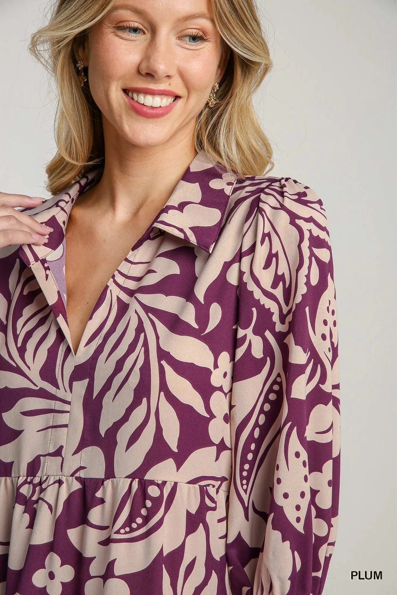 Umgee Floral Print Tiered Midi Dress | Midi Dresses Daverri Fashions