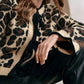 Leopard Print Bow-Tie Front Cropped Cardigan - DAVERRI FASHIONS