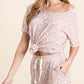 BiBi Leopard Terry Shorts With Drawstring Shorts