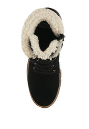 Madoka Fur Collar Chunky Ankle Boots | Boots Daverri Fashions
