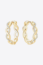 Moissanite Crisscross Hoop Earrings | Earrings Daverri Fashions