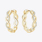 Moissanite Crisscross Hoop Earrings - DAVERRI FASHIONS
