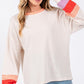 SAGE + FIG Color Block Waffle Knit T-Shirt T-Shirts