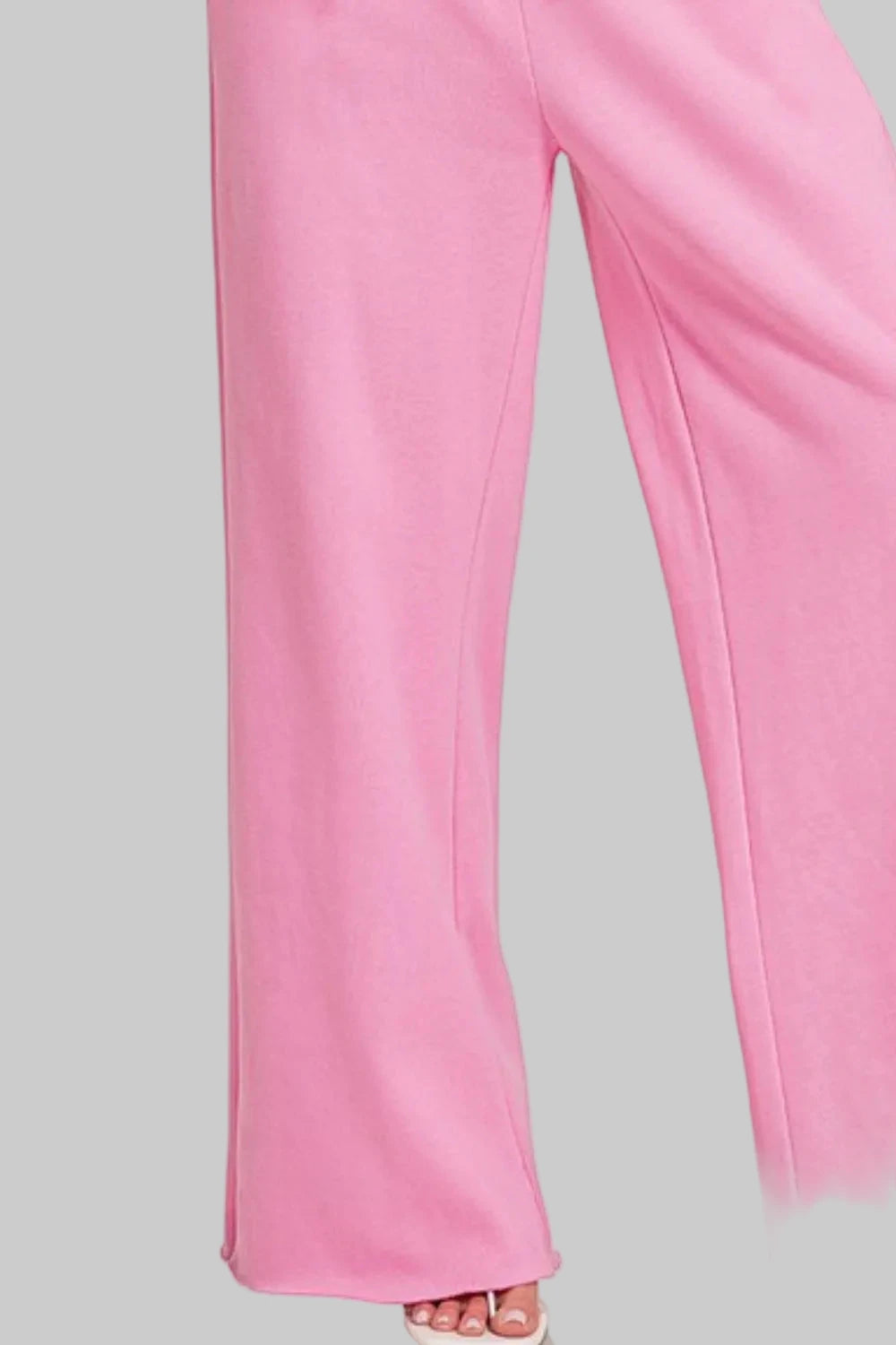 Zenana Fleece Exposed Seam Wide Leg Sweatpants | Loungewear Pants Daverri Fashions