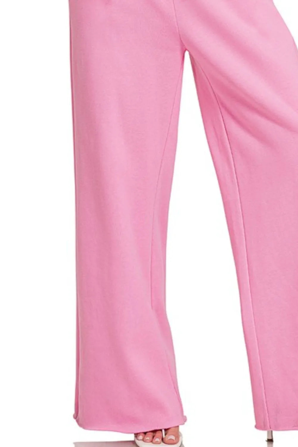Zenana Fleece Exposed Seam Wide Leg Sweatpants | Loungewear Pants Daverri Fashions