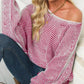Striped Boat Neck Casual Sweater - DAVERRI FASHIONS