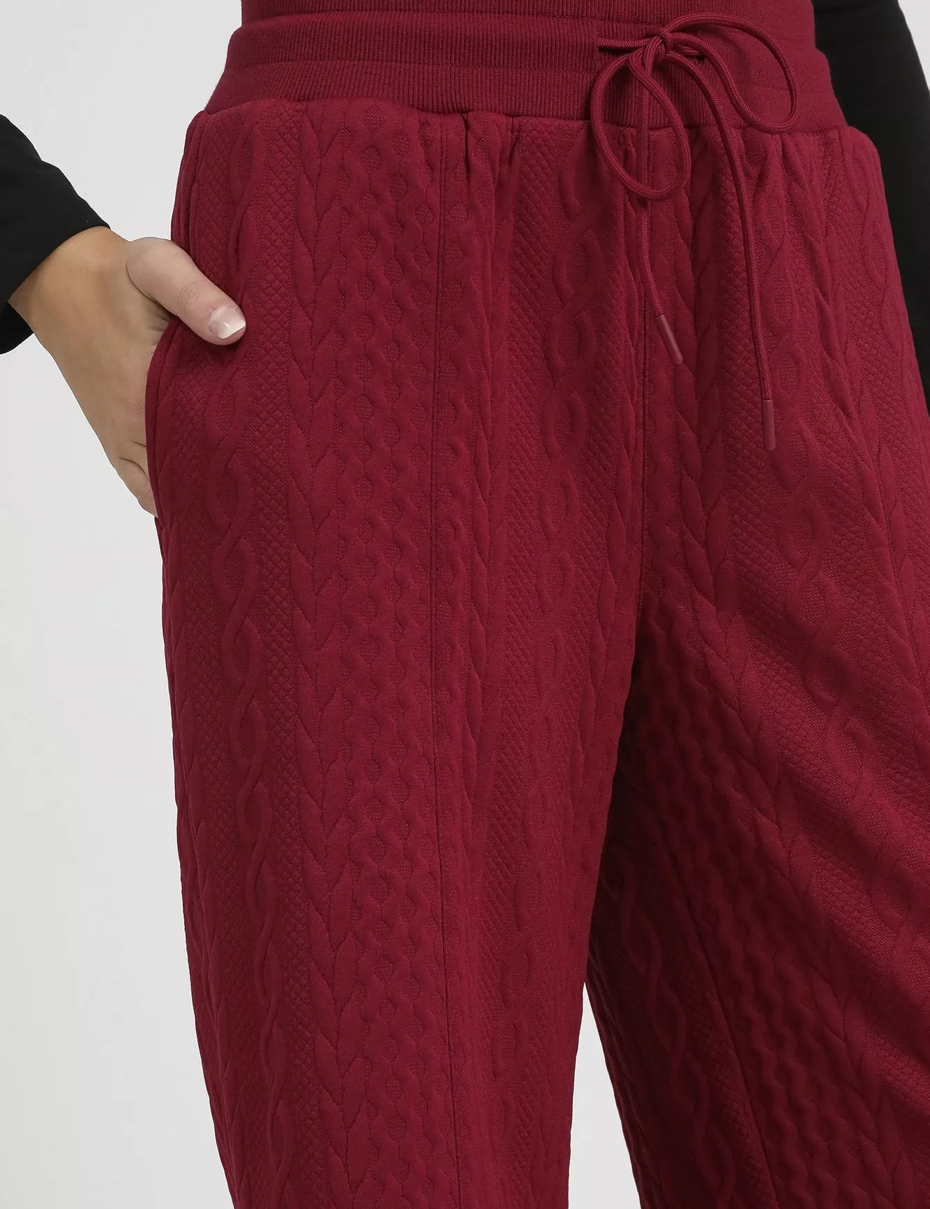 Umgee Cable Knit Textured Wide Leg Pants | Pants Daverri Fashions