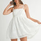 MABLE Eyelet Lace Babydoll Mini Cami Dress - DAVERRI FASHIONS
