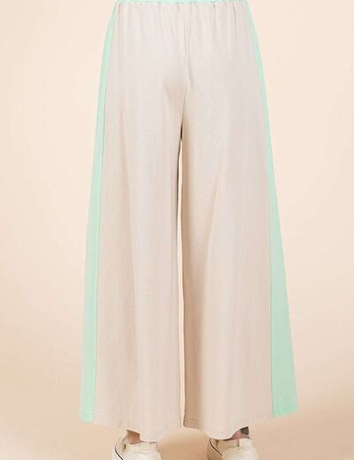 Mittoshop Color Block Wide Leg Pants