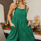 BiBi Crinkle Rib emerald green corduroy wide leg shortalls with pockets