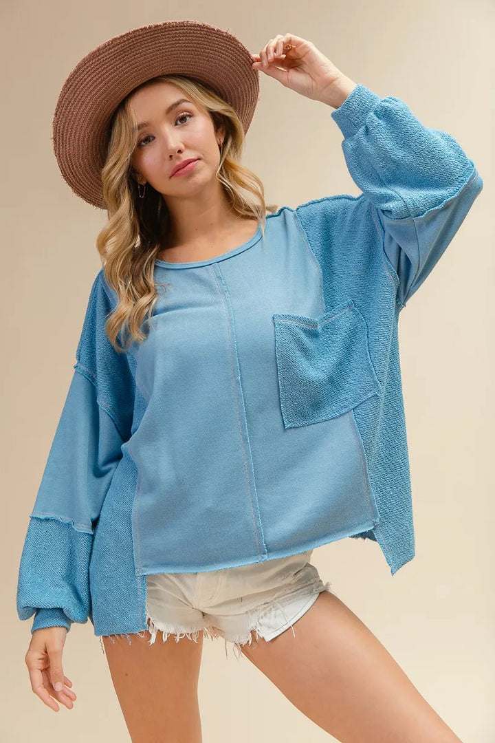 BiBi Oversized Pocket Front Sweatshirt Sweatshirts