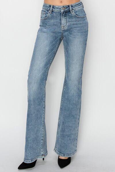 RISEN Full Size Mid Rise Bootcut Jeans Jeans