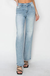 RISEN High Rise Straight Jeans | Daverri Fashions