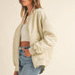 MABLE Back Ruched Utiltiy Bomber Jacket