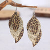 PU Leather Leopard Leaf Earrings - DAVERRI FASHIONS