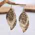 PU Leather Leopard Leaf Earrings - DAVERRI FASHIONS