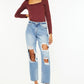 Kancan High Rise Distressed Boyfriend Jeans MEDIUM Jeans
