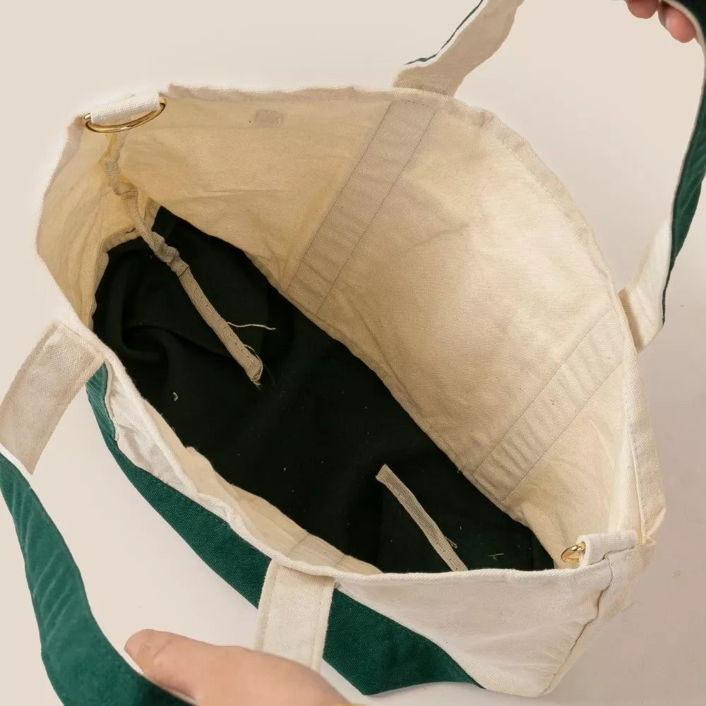 Fame Contrast Trim Tote Bag | Tote Bags Daverri Fashions