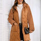 Zip Up Long Sleeve Hooded Coat - DAVERRI FASHIONS