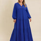 Plus Size Bohemian Tiered Maxi Dress with Balloon Sleeves - DAVERRI FASHIONS