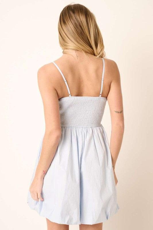 Mittoshop Ruched Detail Bubble Hem Mini Dress | Mini Dresses Daverri Fashions