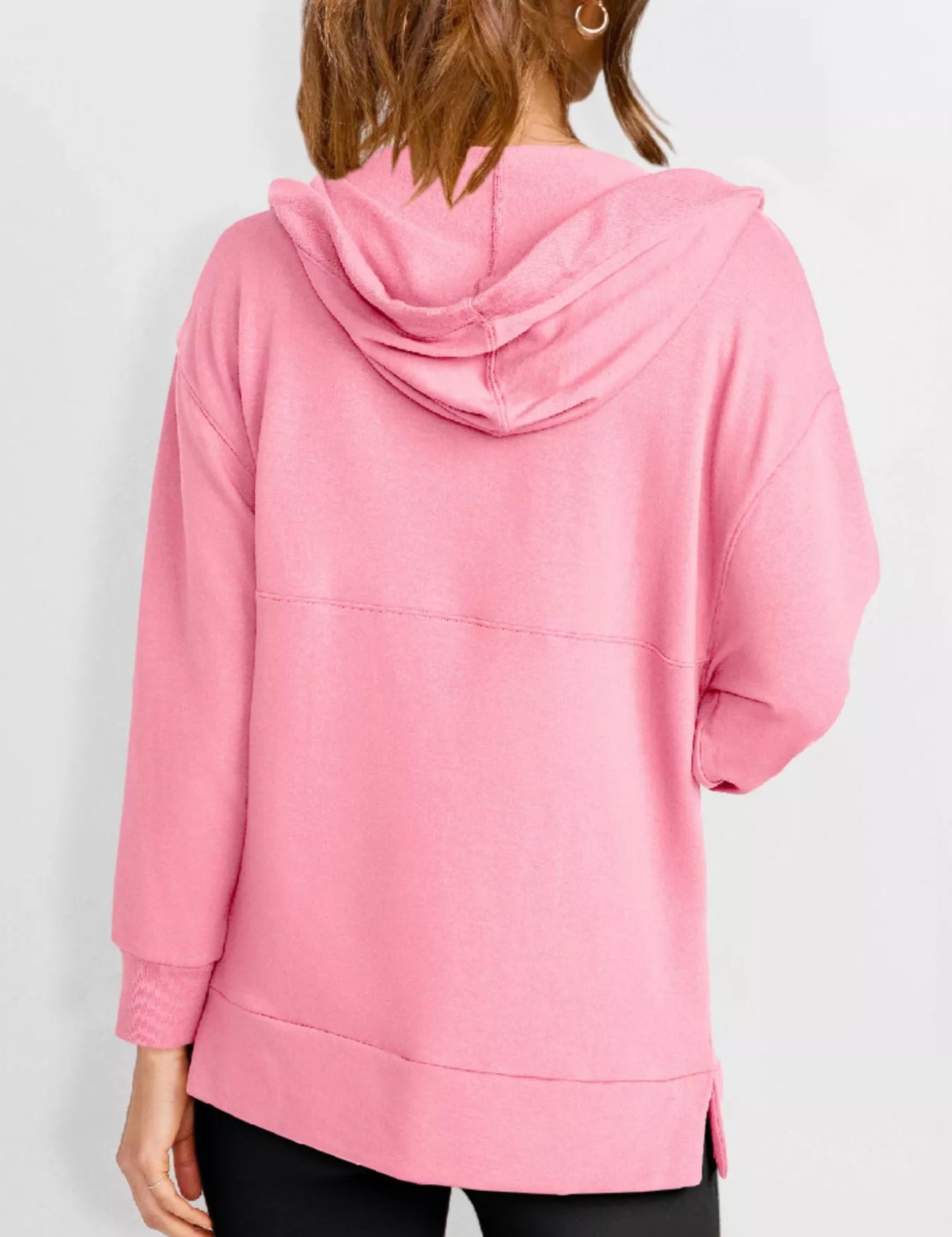 Drawstring Kangaroo Pocket Long Sleeve Hoodie | Hoodies Daverri Fashions