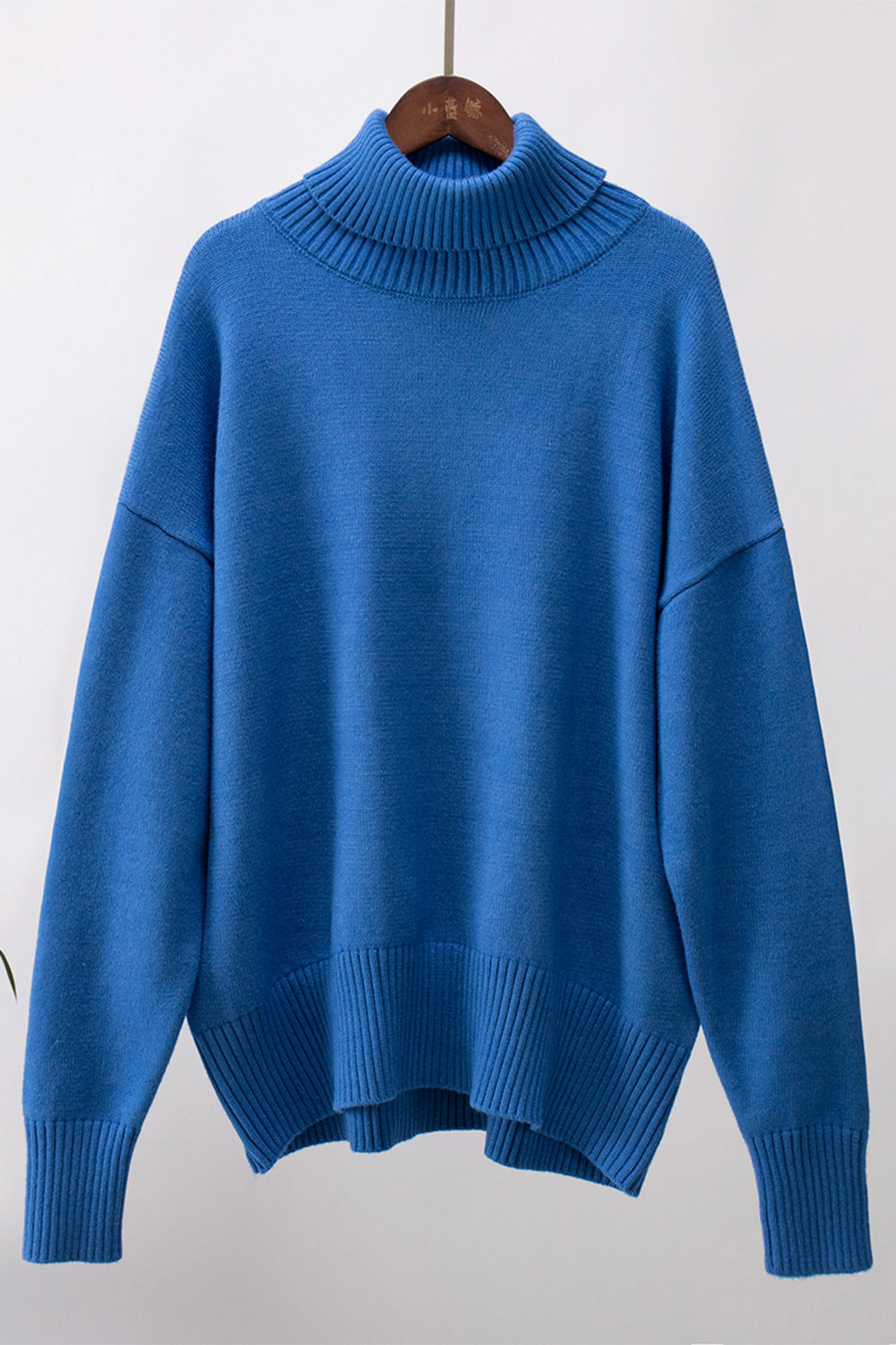 Turtle Neck Dropped Shoulder Sweater | Sweaters Daverri Fashions
