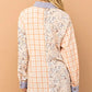 And The Why Floral and Plaid Color Block Shirts with Pocket