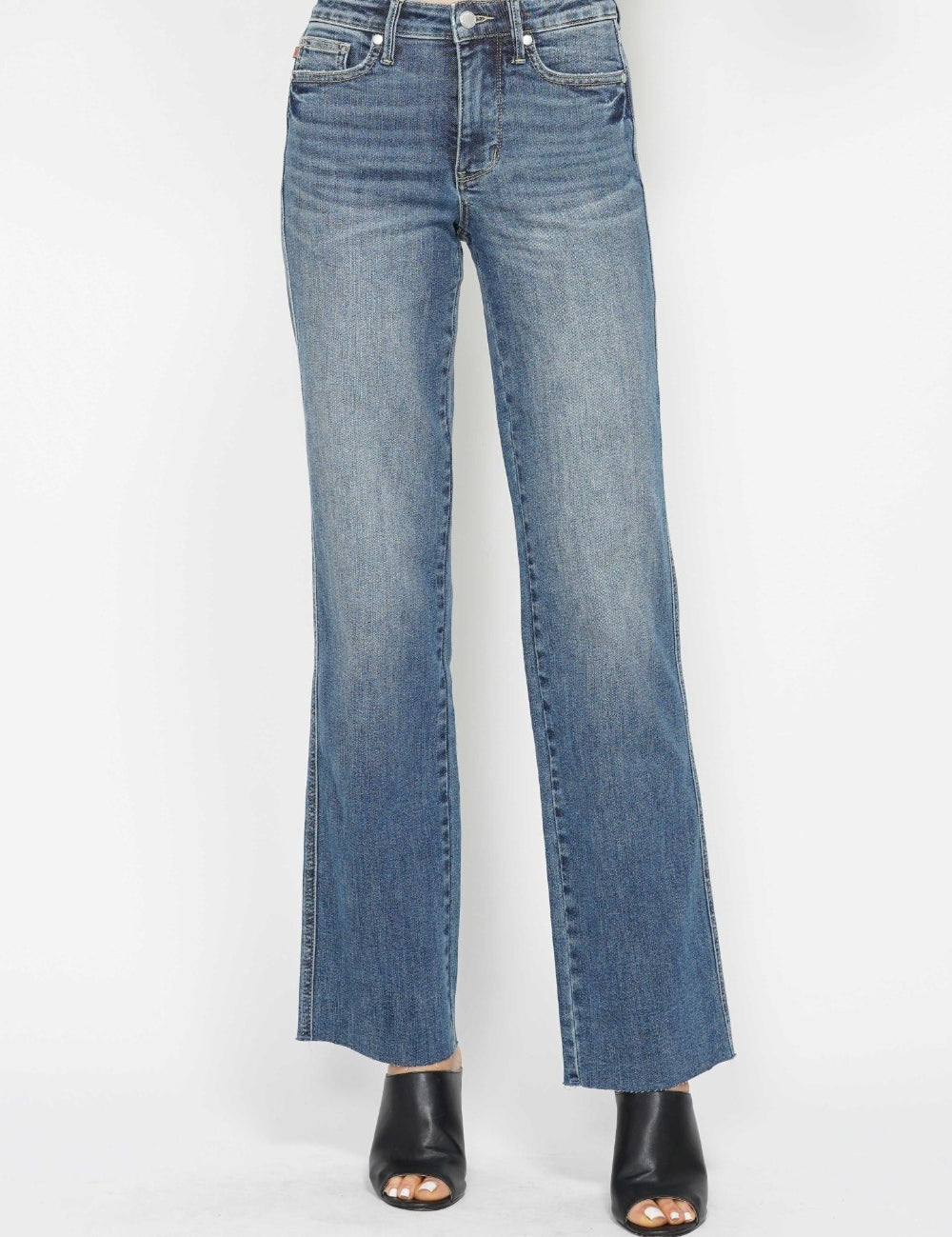 Medium Judy Blue Full Size Tummy Control Straight Jeans | Daverri Fashions