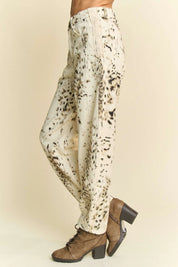 Davi & Dani Abstract Tie Dye Dot Lace Detail Barrel Pants | Pants Daverri Fashions