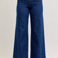 Judy Blue high-waisted retro wide-leg denim jeans with patch pockets