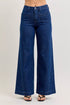 Judy Blue high-waisted retro wide-leg denim jeans with patch pockets