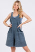 Mittoshop Low Scoop Neck Tank Washed French Terry Romper NAVY Rompers