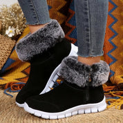 Side Zip Faux Fur Boots | Boots Daverri Fashions